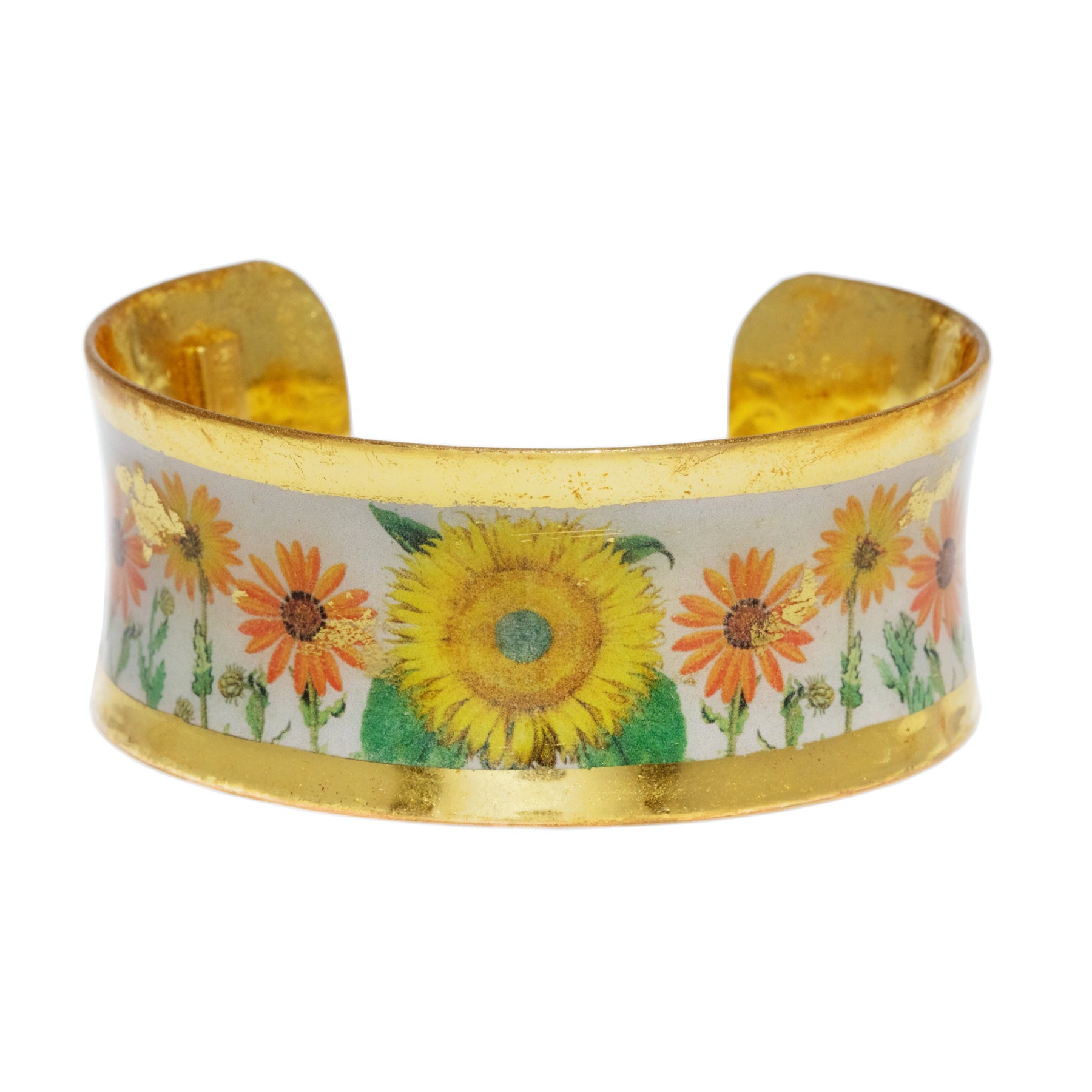 Sunflower and Daisies Corset Cuff - 1"
