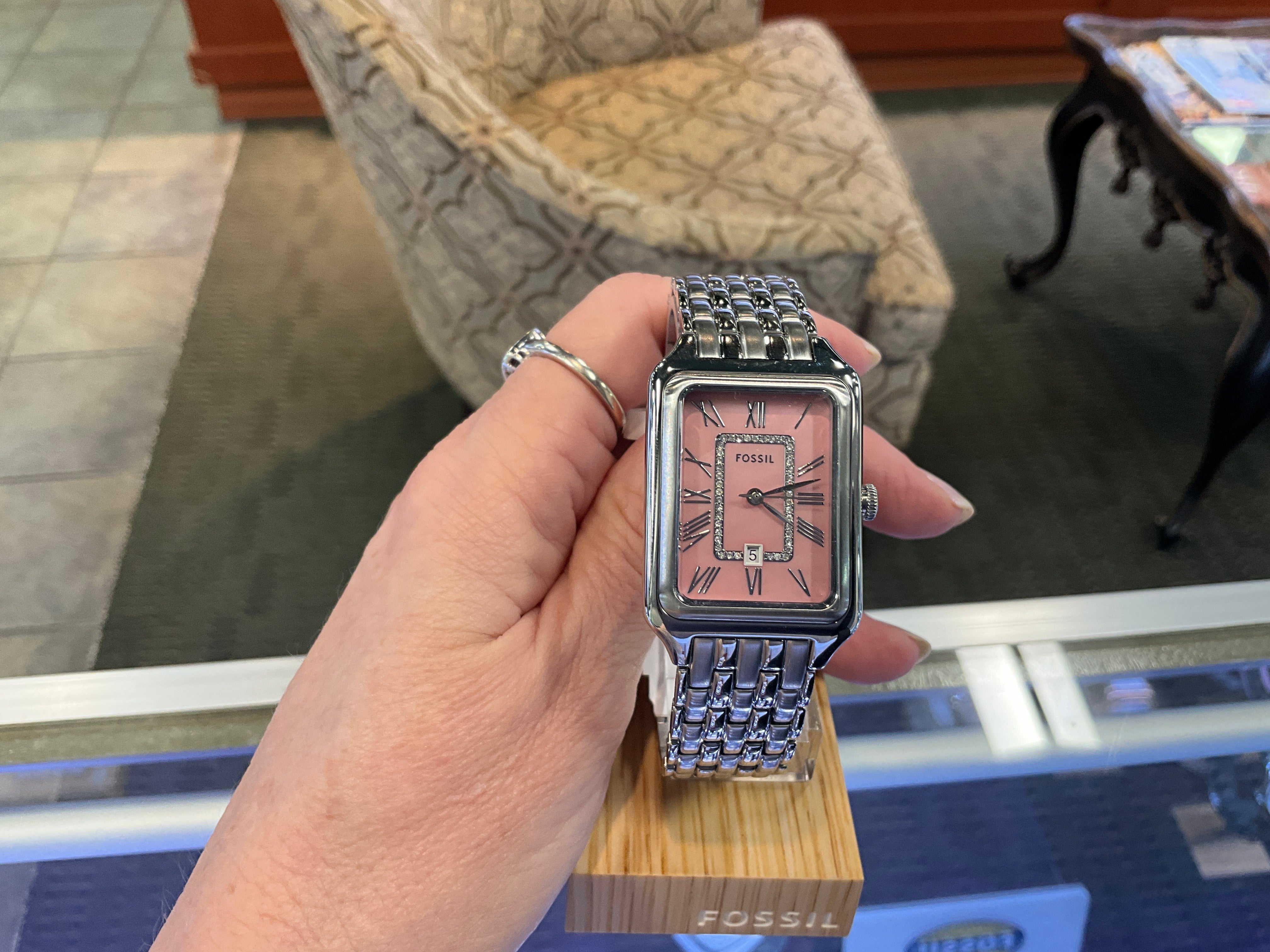 Raquel Three-Hand Date Stainless Steel Watch