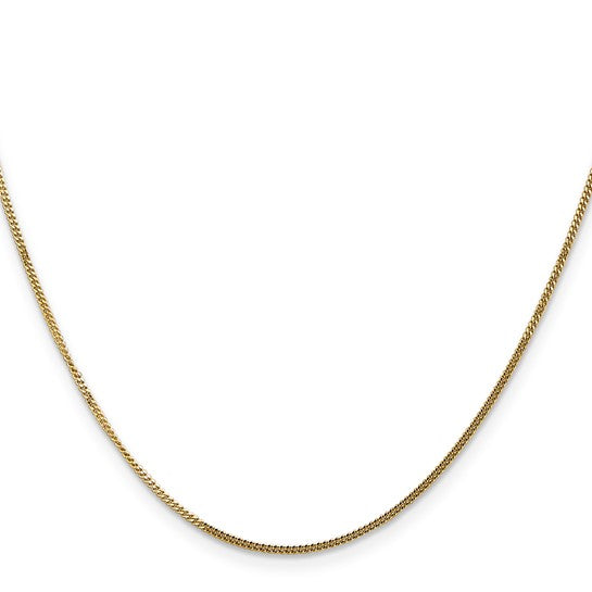 14K 16 inch 1.3mm Curb with Spring Ring Clasp Pendant Chain