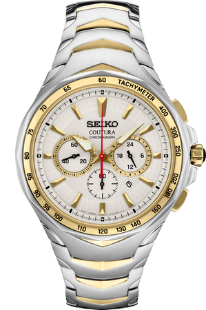 Coutura SS TT Quartz Chronograph White Dial