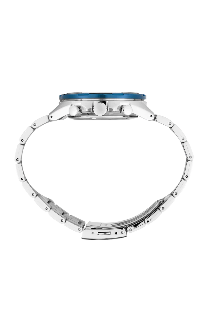 Essentials SS Chronograph Blue Dial