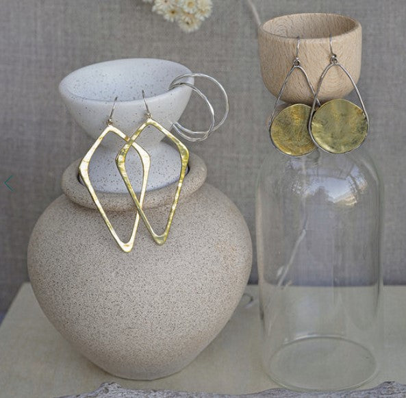 Hightail Earrings - Ceramic Coated Brass