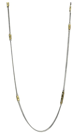 Bar Star Scatter Chain - Sterling Silver - 28"
