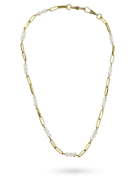 Everything Beaded Necklace - Pearl - 18"