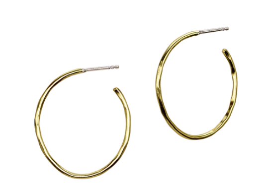 Airy Oval Hoops Small - Ceramic Coated Brass