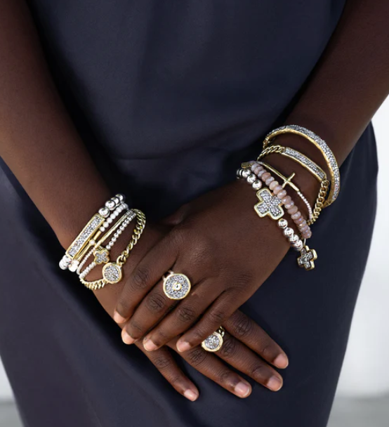 Kristal Life in Balance Cross Stretch Bracelet - Small