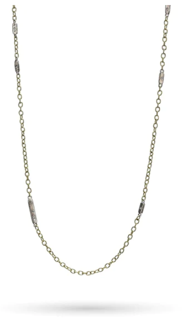 Bar Star Scatter Chain - Brass - 16"-18"