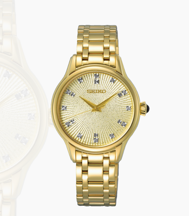 Diamonds SGP Quartz Champagne Dial