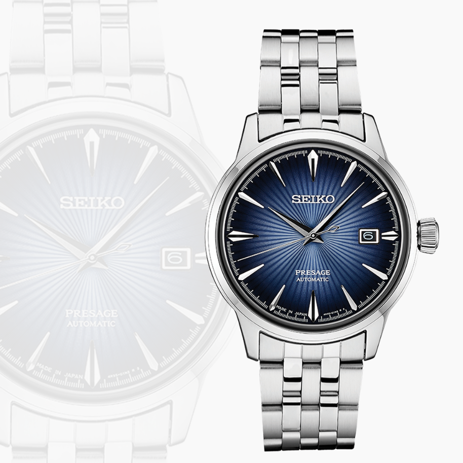 Presage Cocktail Time SS Automatic Blue Dial