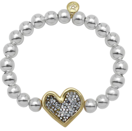 Kristal Abundant Heart Stretch Bracelet