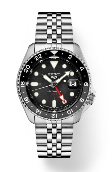 Seiko 5 Sports SS Automatic GMT Black Dial