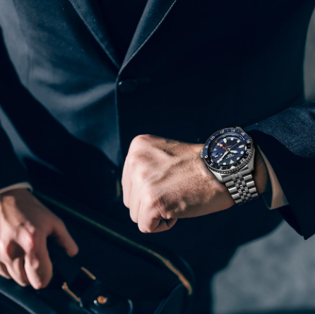 Seiko 5 Sports SS Automatic GMT Blue Dial
