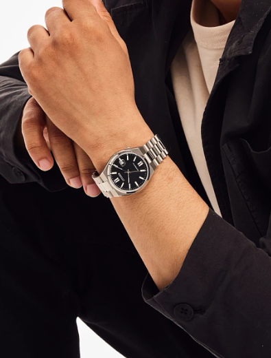 Men Auto WR50 SS Bracelet Black