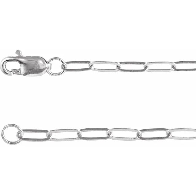 10KW 2.1MM Paperclip Chain 18"