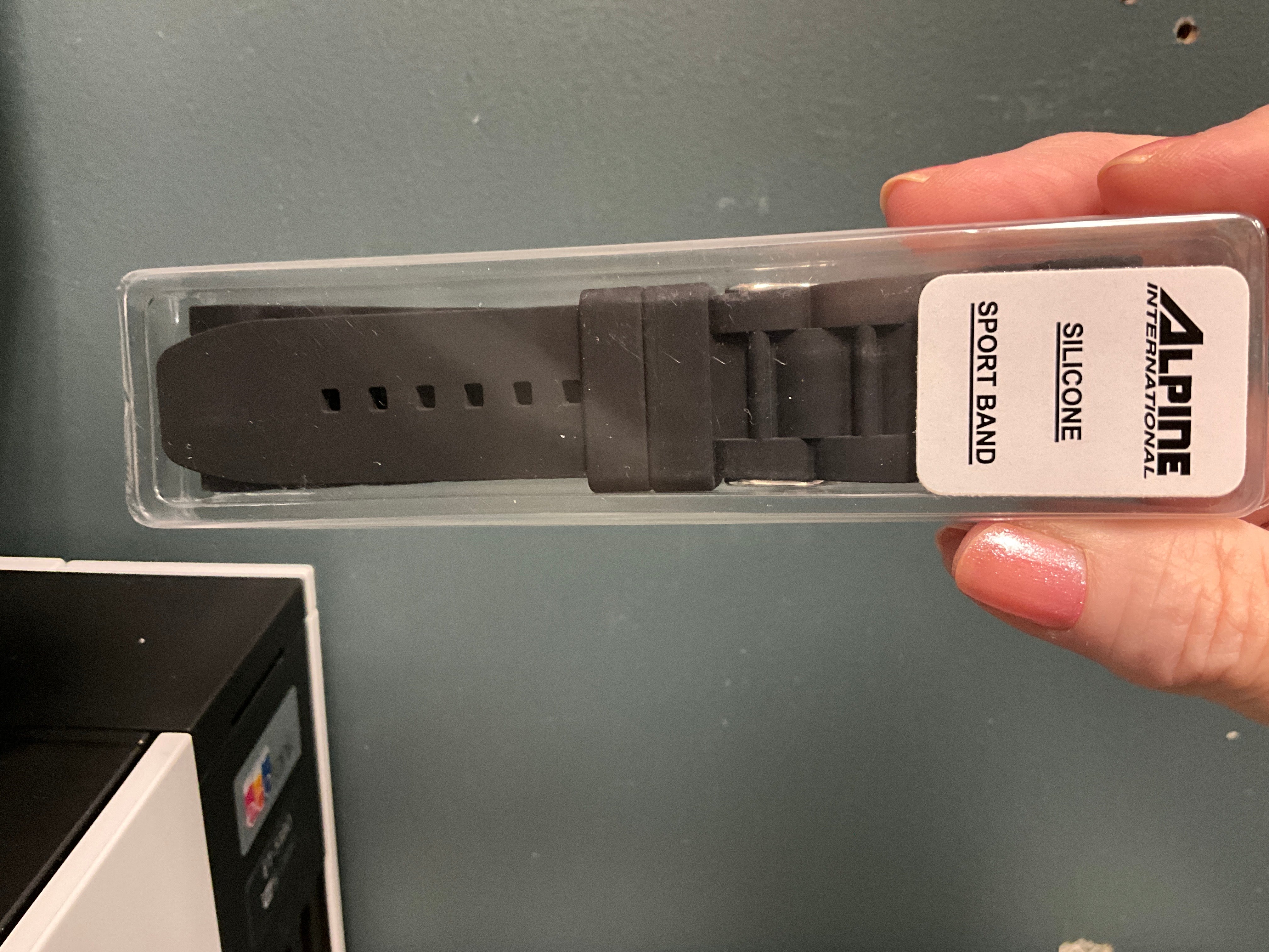 26MM Black Silicone Band
