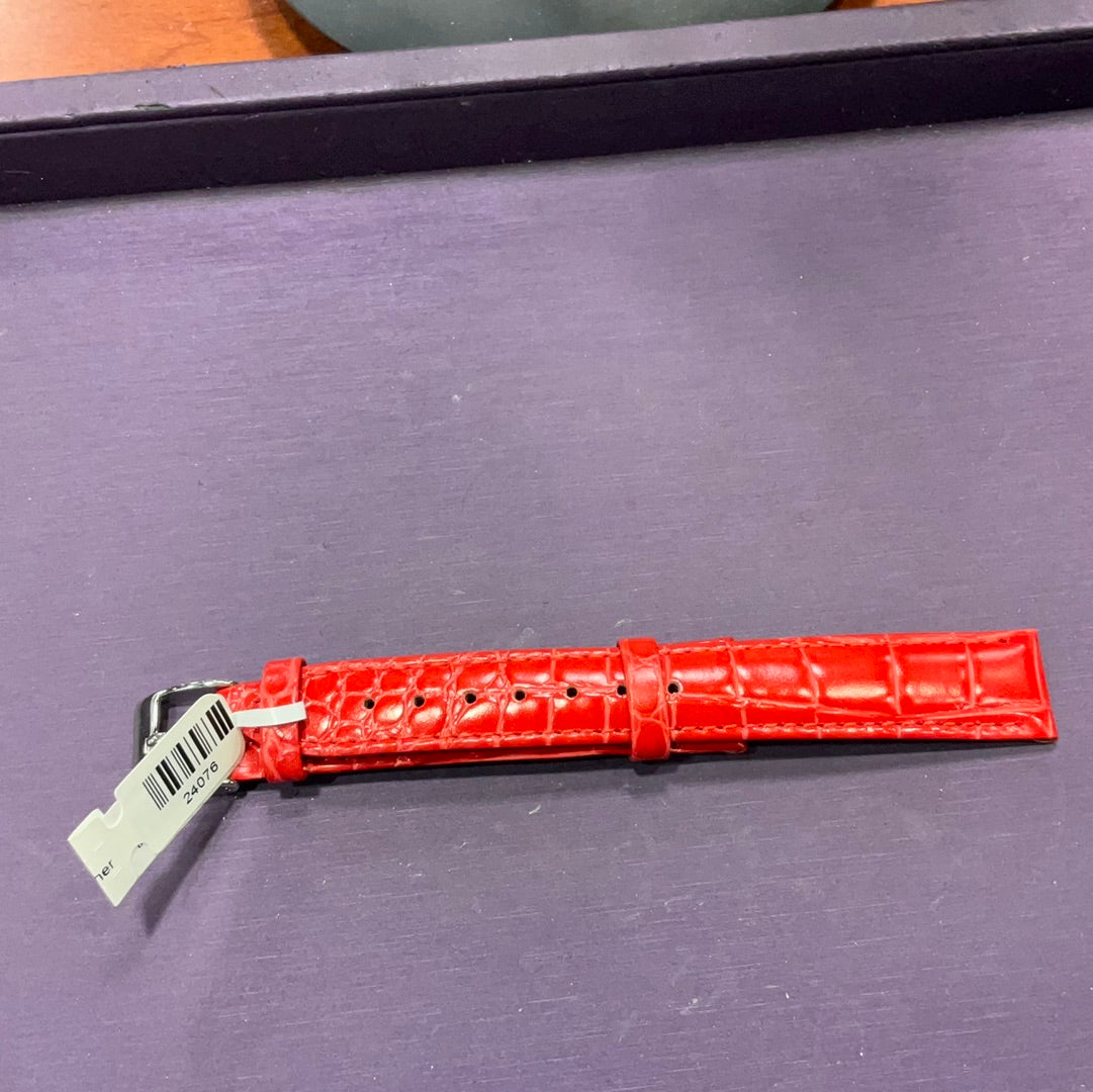 16R P&S Red Emb Leather