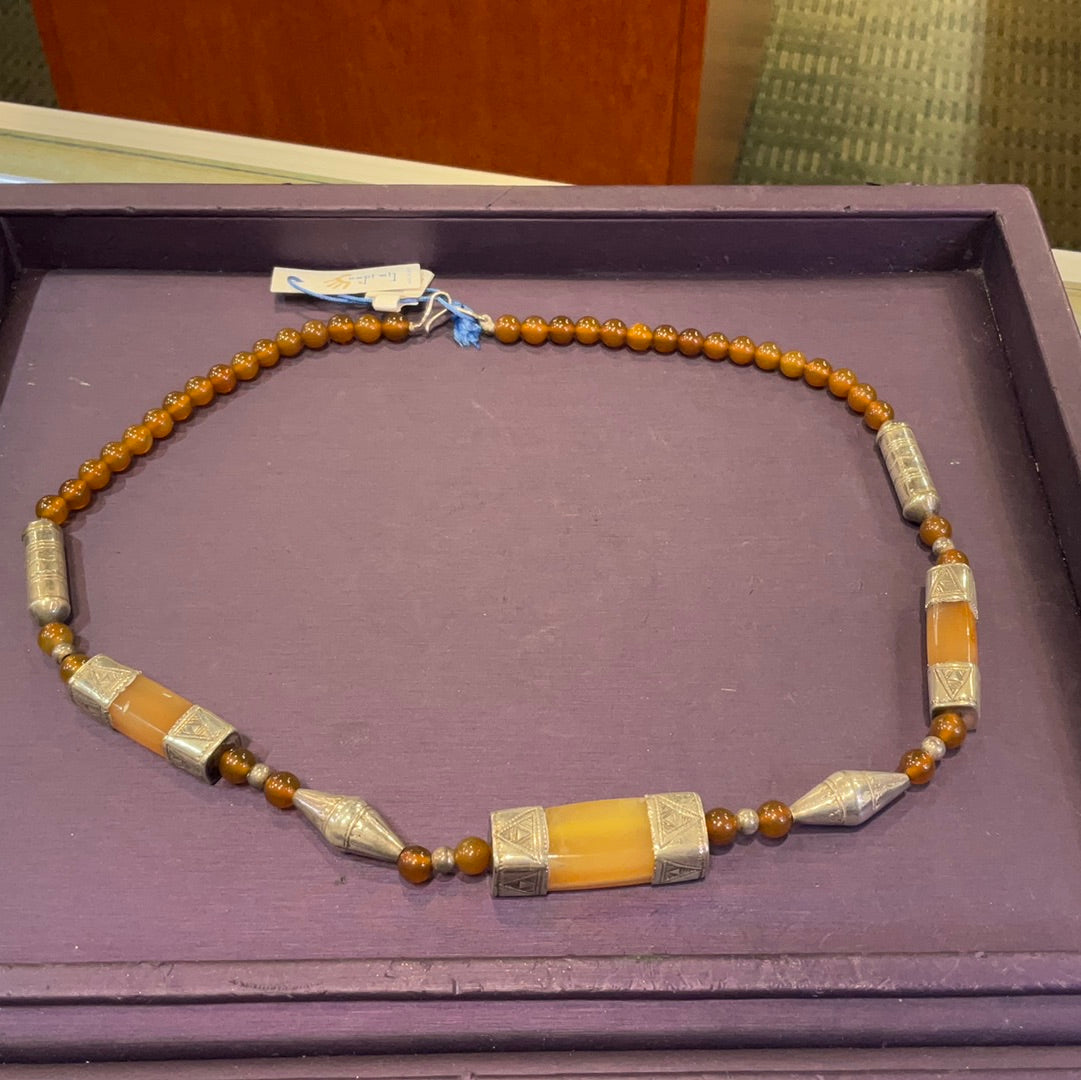 Amber bead necklace