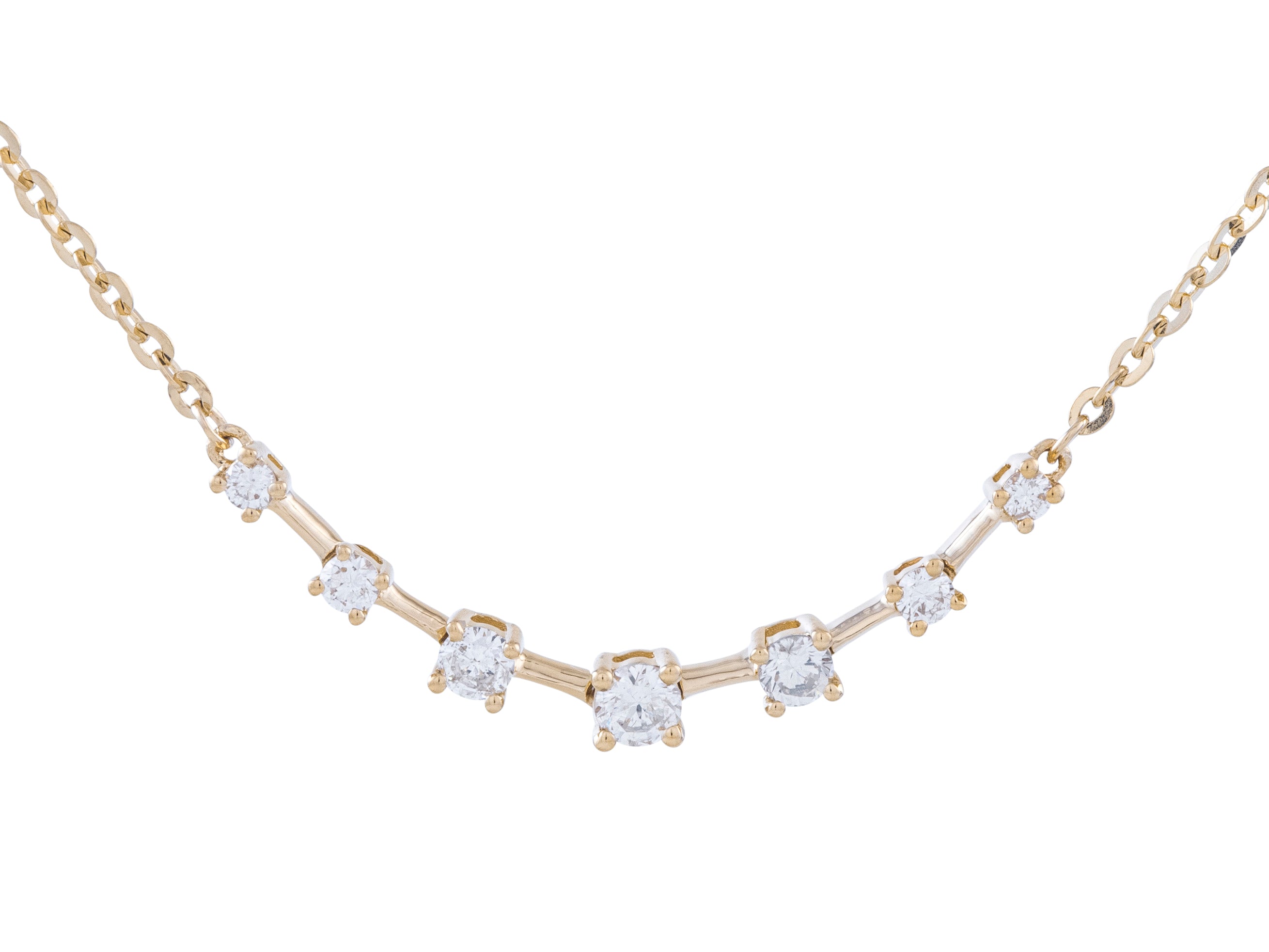 14KY .31CT Diamond Necklace 16+2”