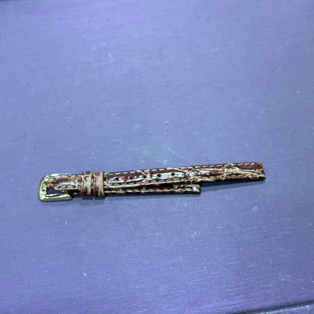 CROCO BRN 8MM SHORT