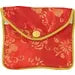 Multi-Colored Embroidered Satin Pouches with Zippers & Snap Closure Set of 2