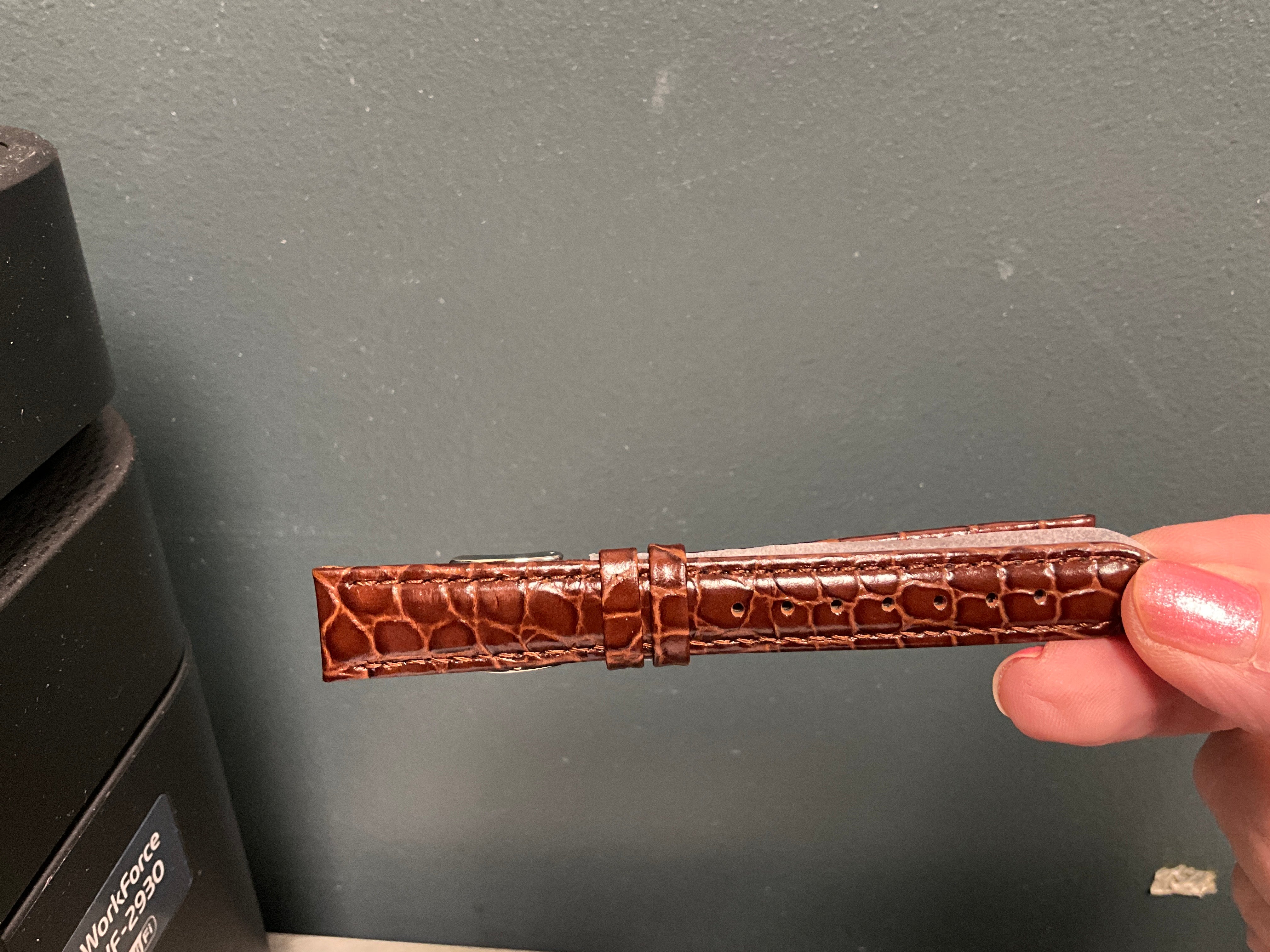 14MM Croco Grain Brown