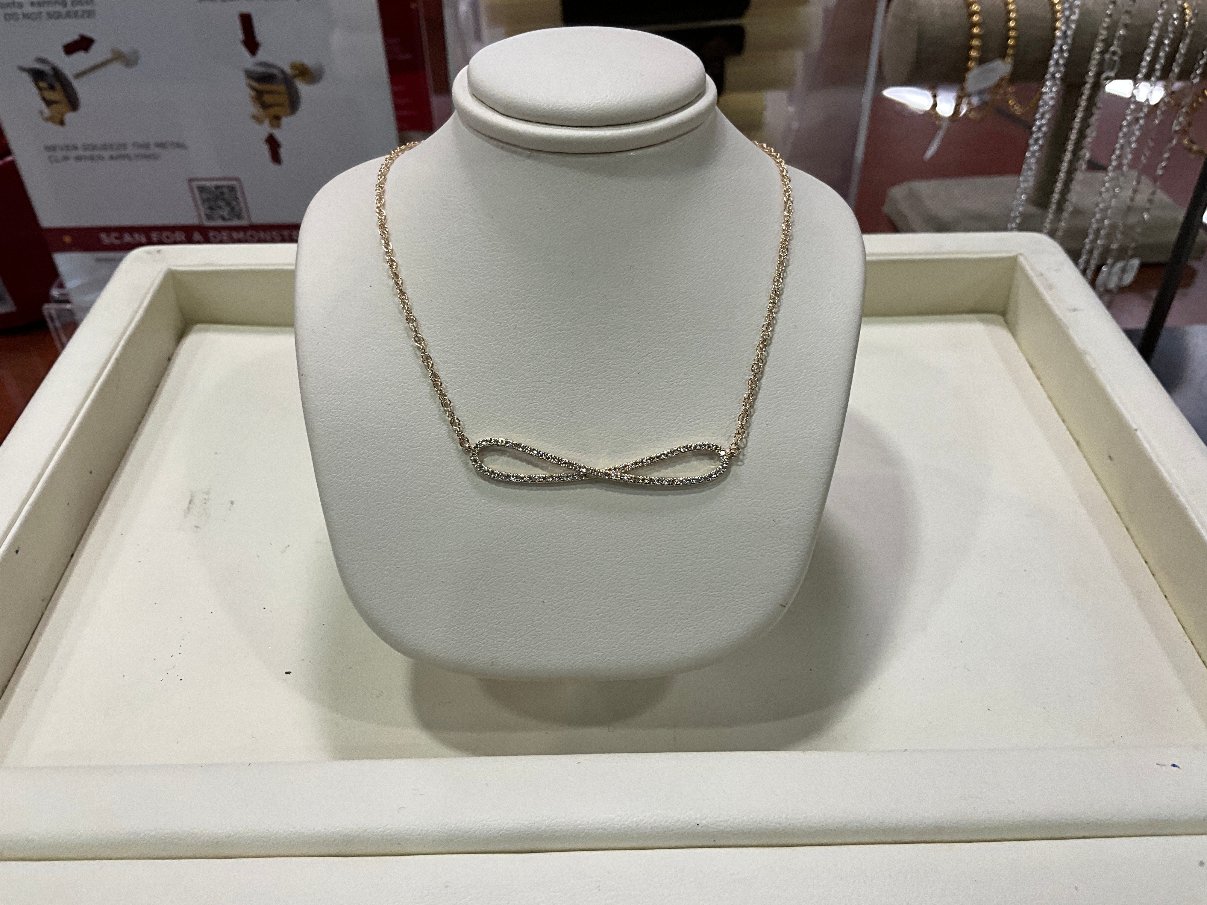 14ky D/C Rope chain .43 ctw F-SI 1 Diamond Infinity Necklace