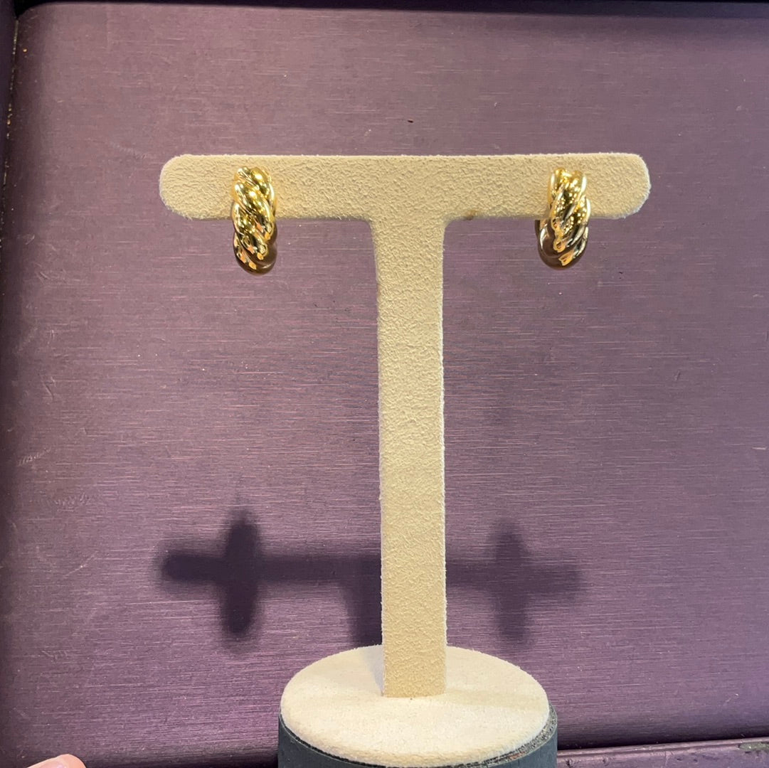 14ky Twist Hoop Earring