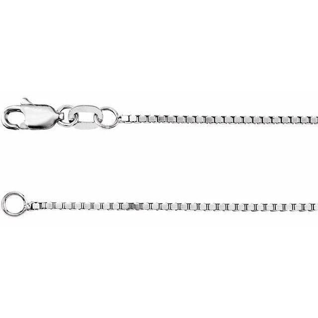 Sterling Silver 1 mm Box Chain