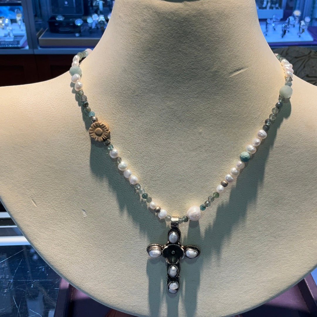 Aqua, Pearl & Cross