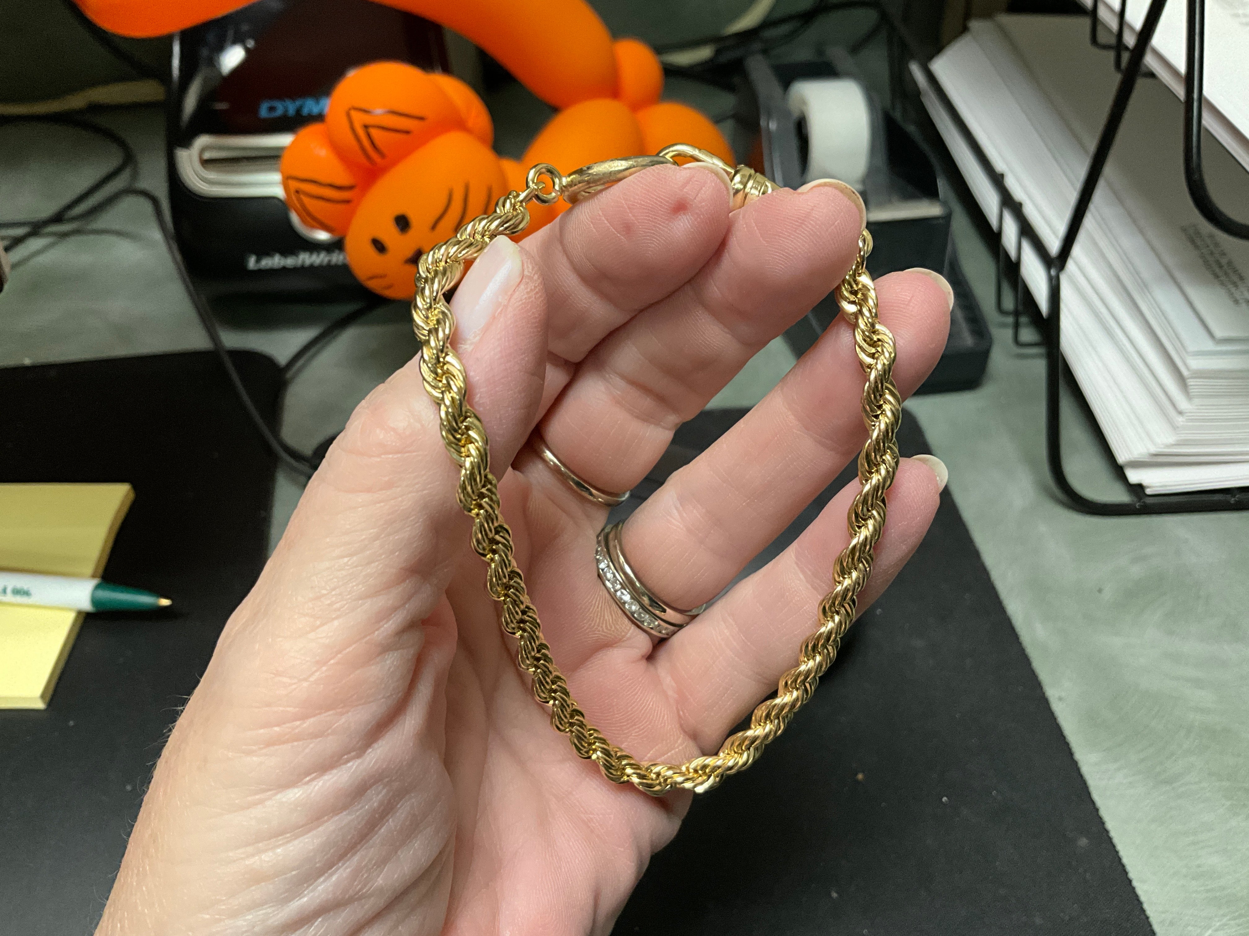 Yellow Rope Pocket Watch Chain