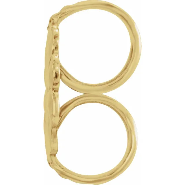 14K Yellow Gold 5.5 mm pad OD Medium Weight Friction Earring Back