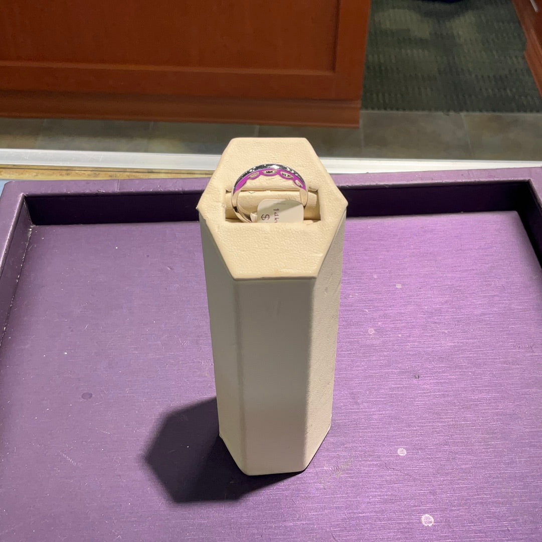 14kw Wedding Band .05ctw