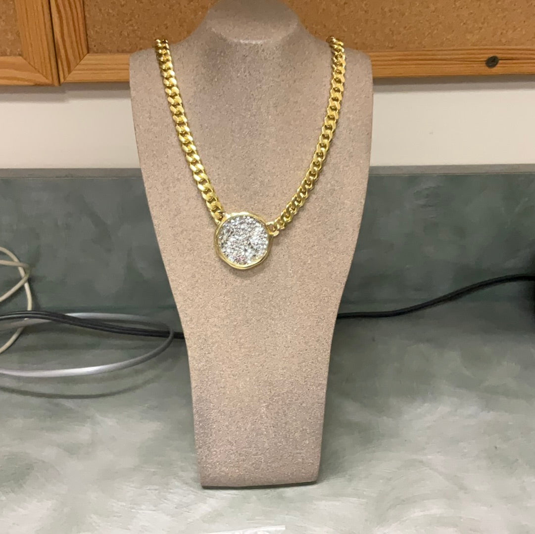 Kristal Halo Figaro Necklace