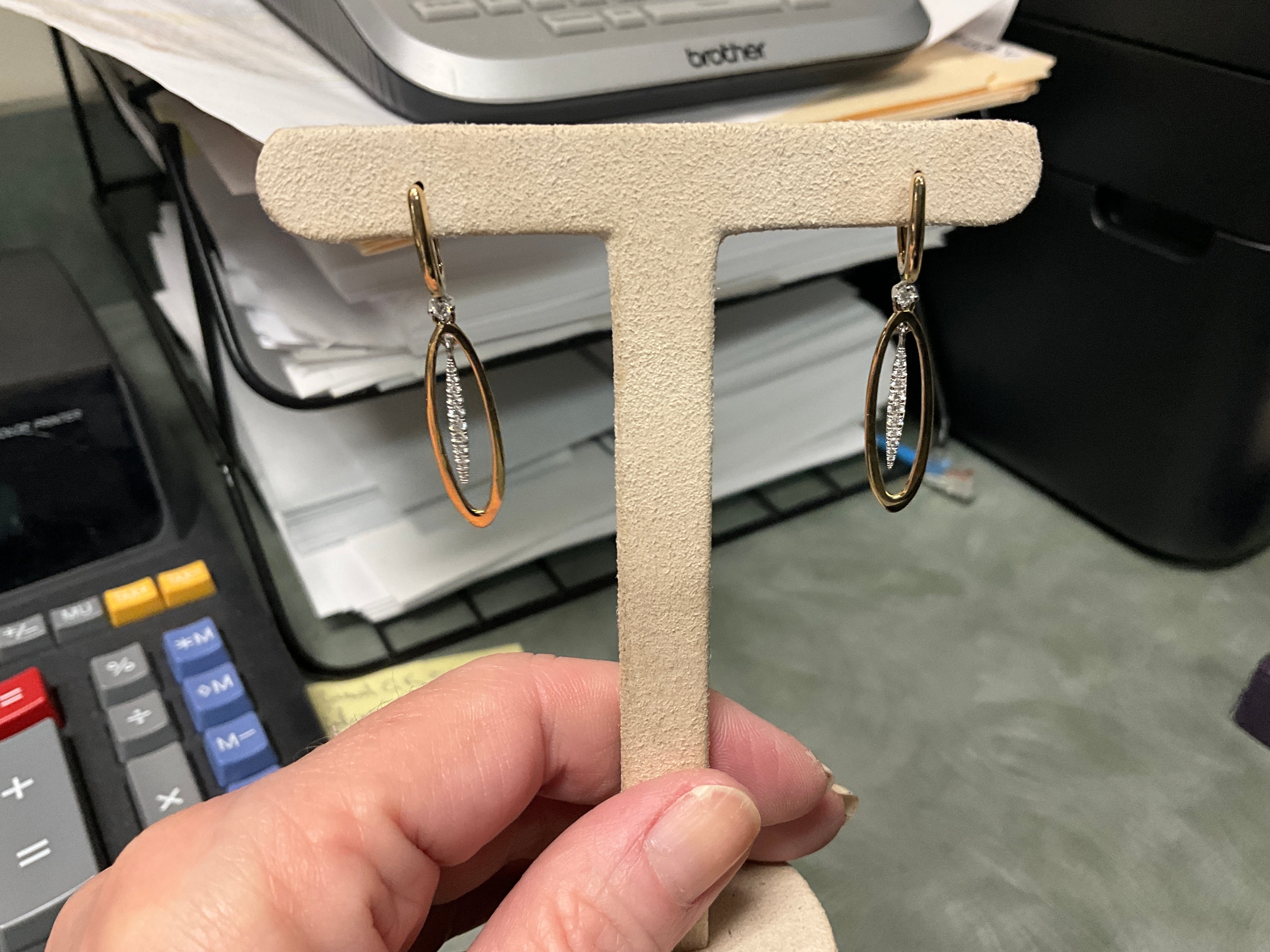14KWY Diamond Earrings .28Ct