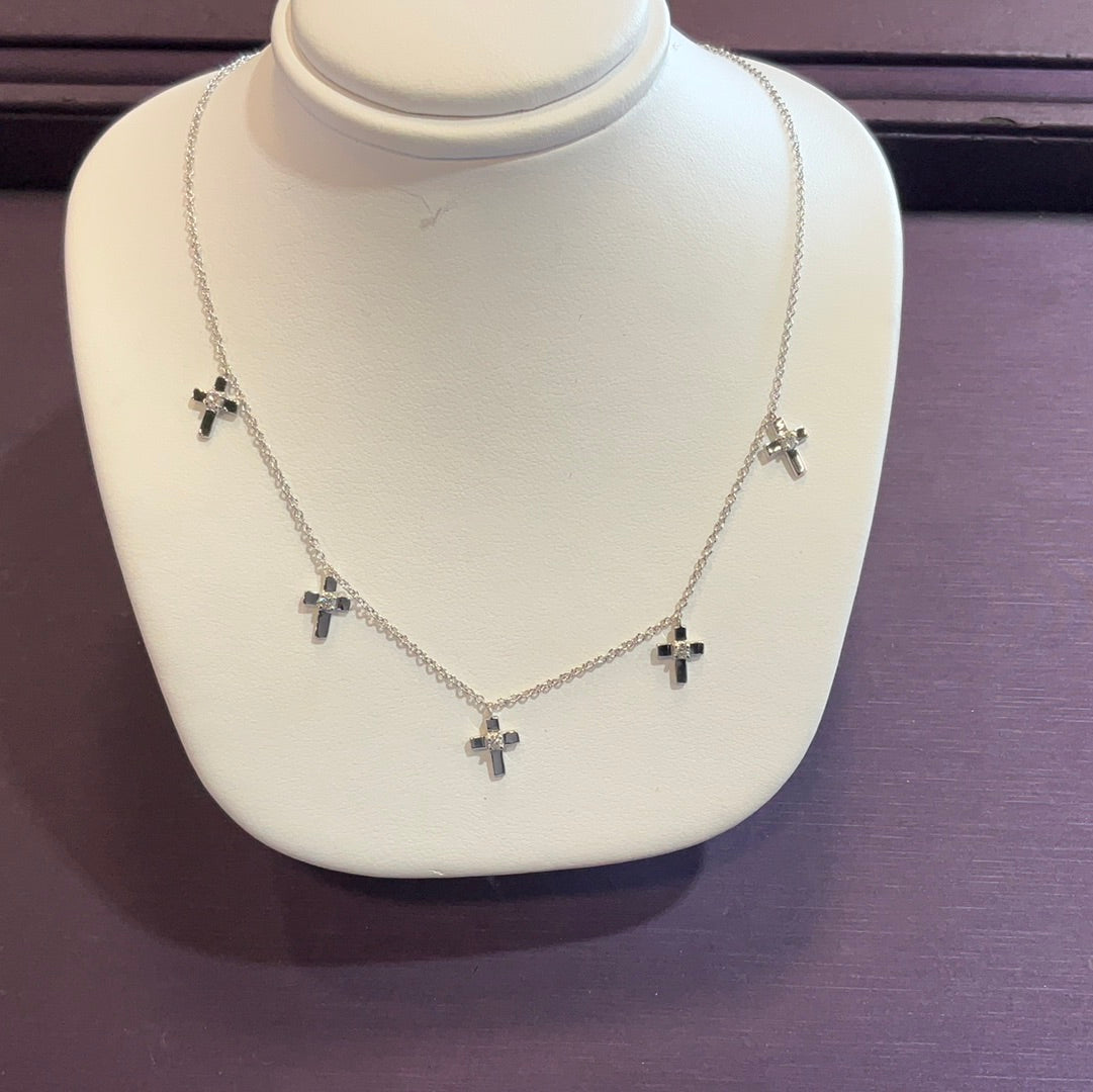 14kw Dia.11 cross necklace