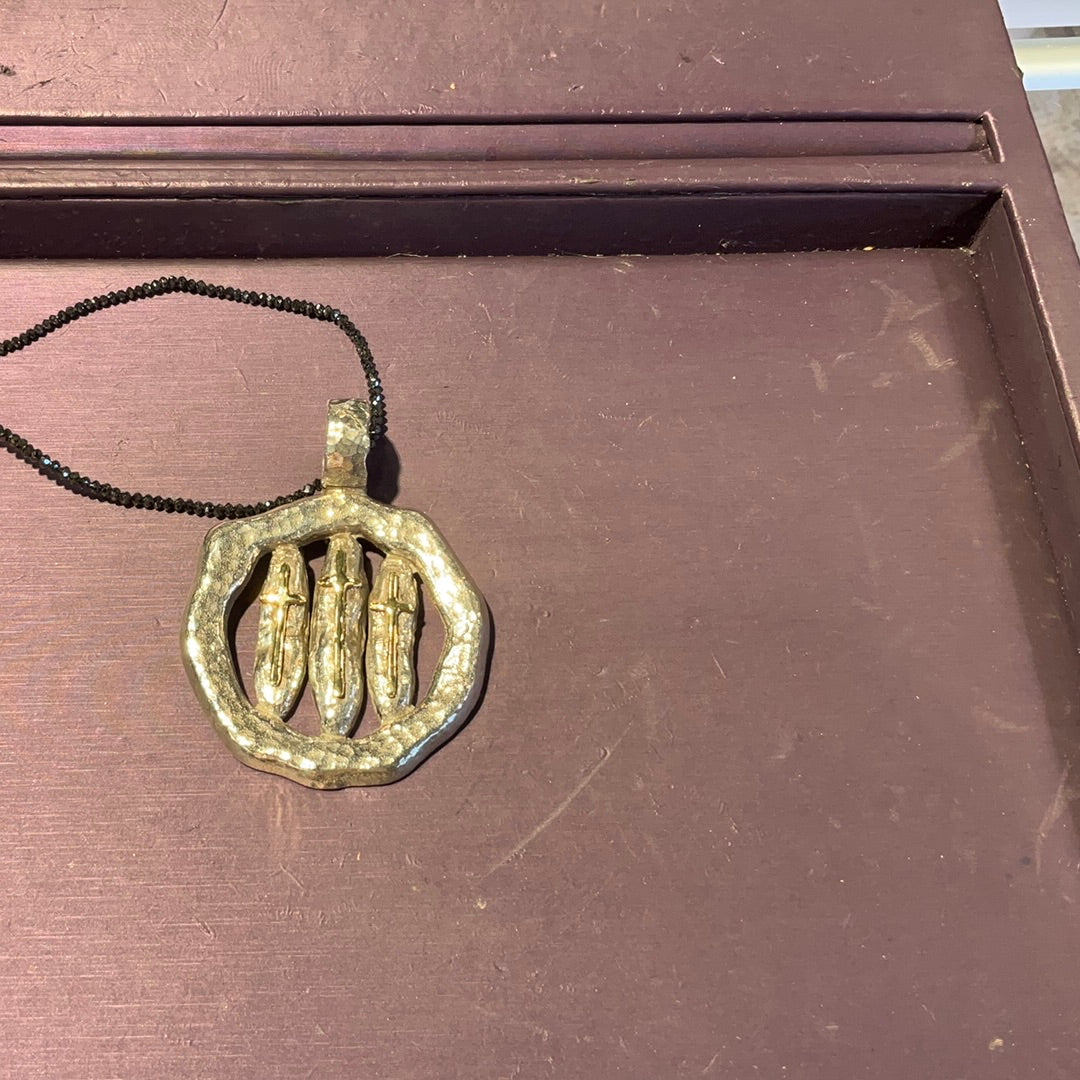 Puffed Calvary Cross Pendant