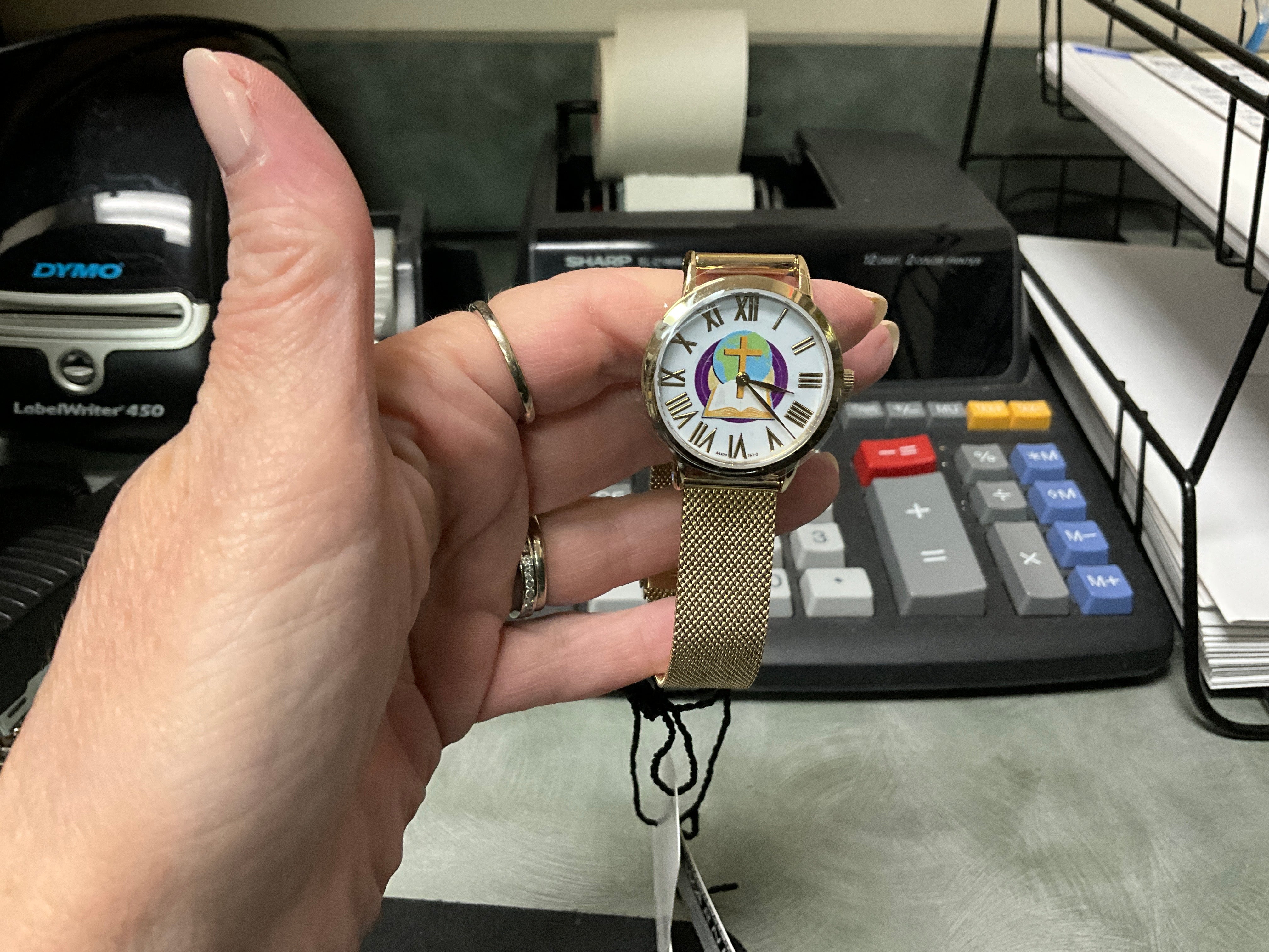 3ATM Ladies S/STL Mesh White Dial