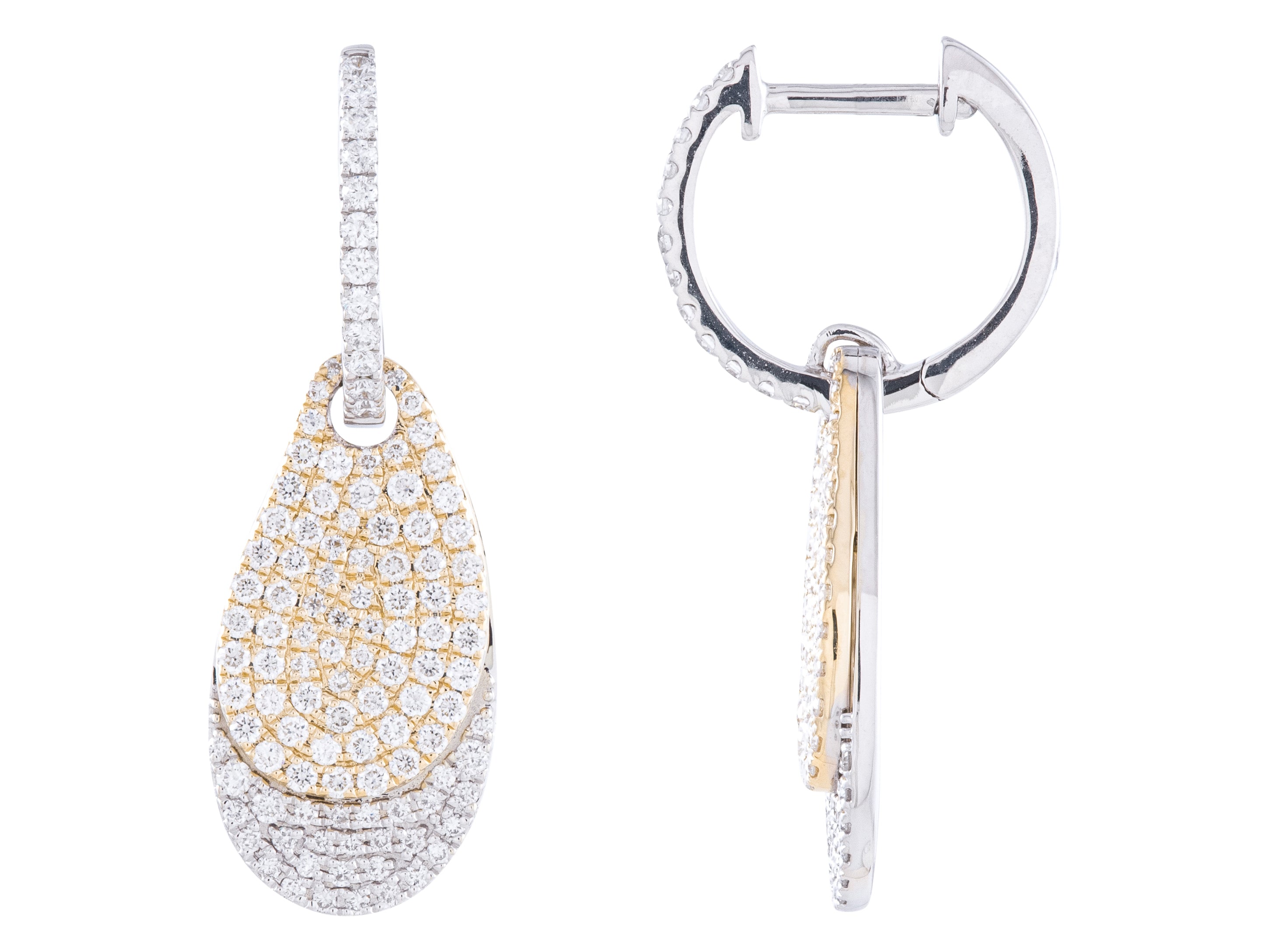 14KYW .88CT Diamond Earrings