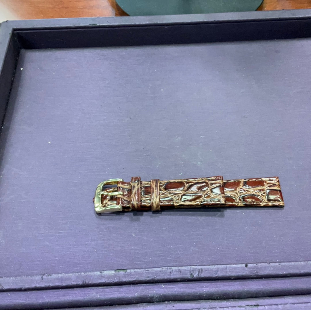 CROCO GRAIN BRN 18MM