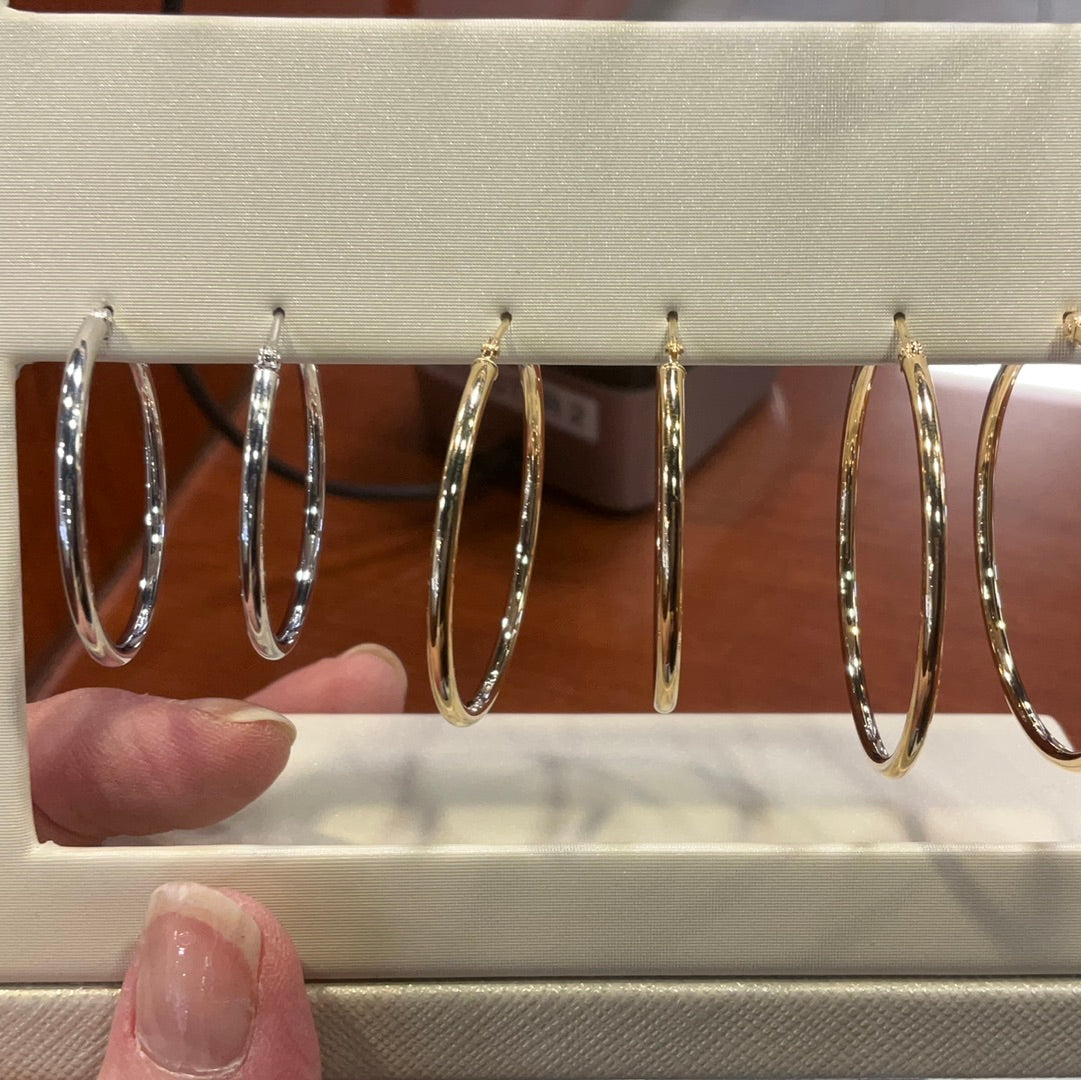 14ky Hoop Earrings 34mm