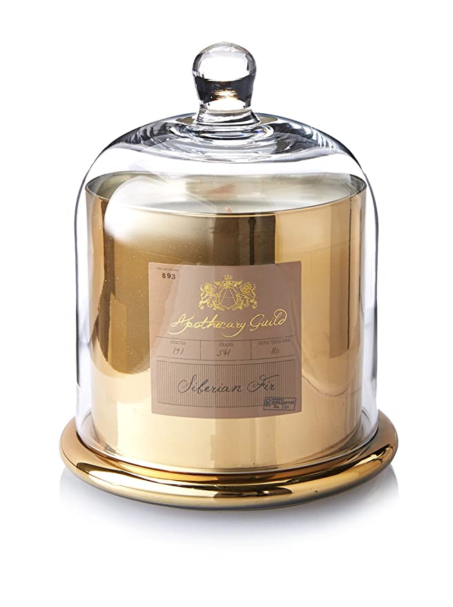 Candle Jar w/Glass Dome-Siberian Fir