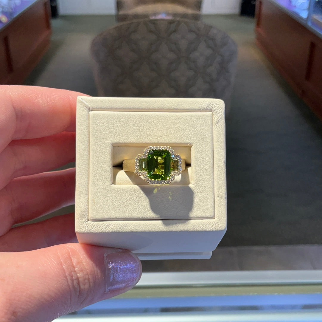 14KY Dia .15/Peridot 2.69