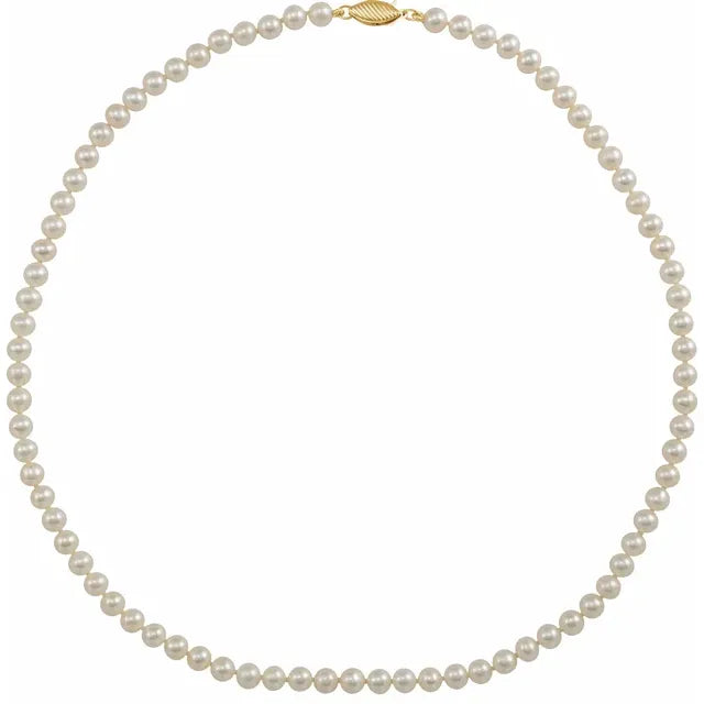 14KY Freshwater Pearl Necklace 18"