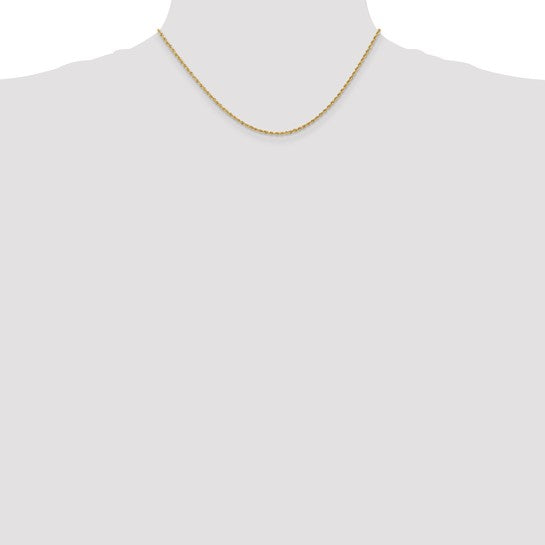 16' Diamond Cut Rope Chain 14K Yellow Gold
