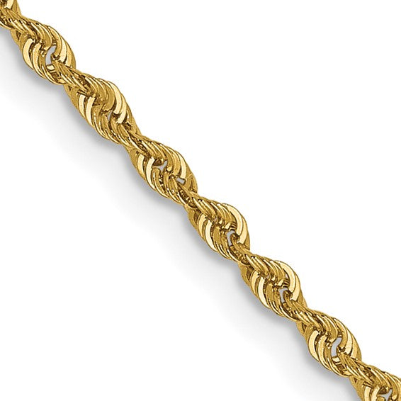 16' Diamond Cut Rope Chain 14K Yellow Gold