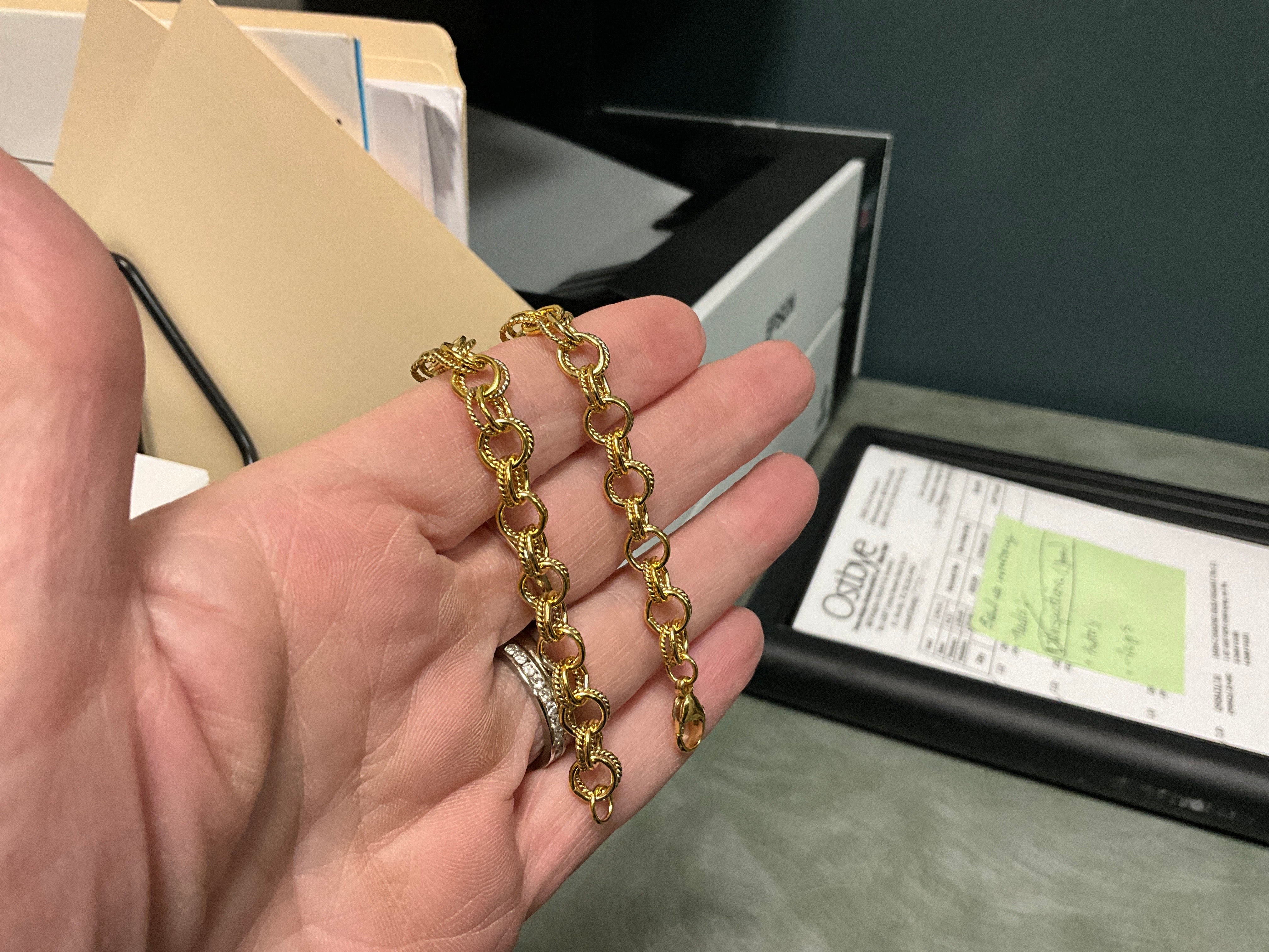 Gold Filled Charm Bracelet 8"