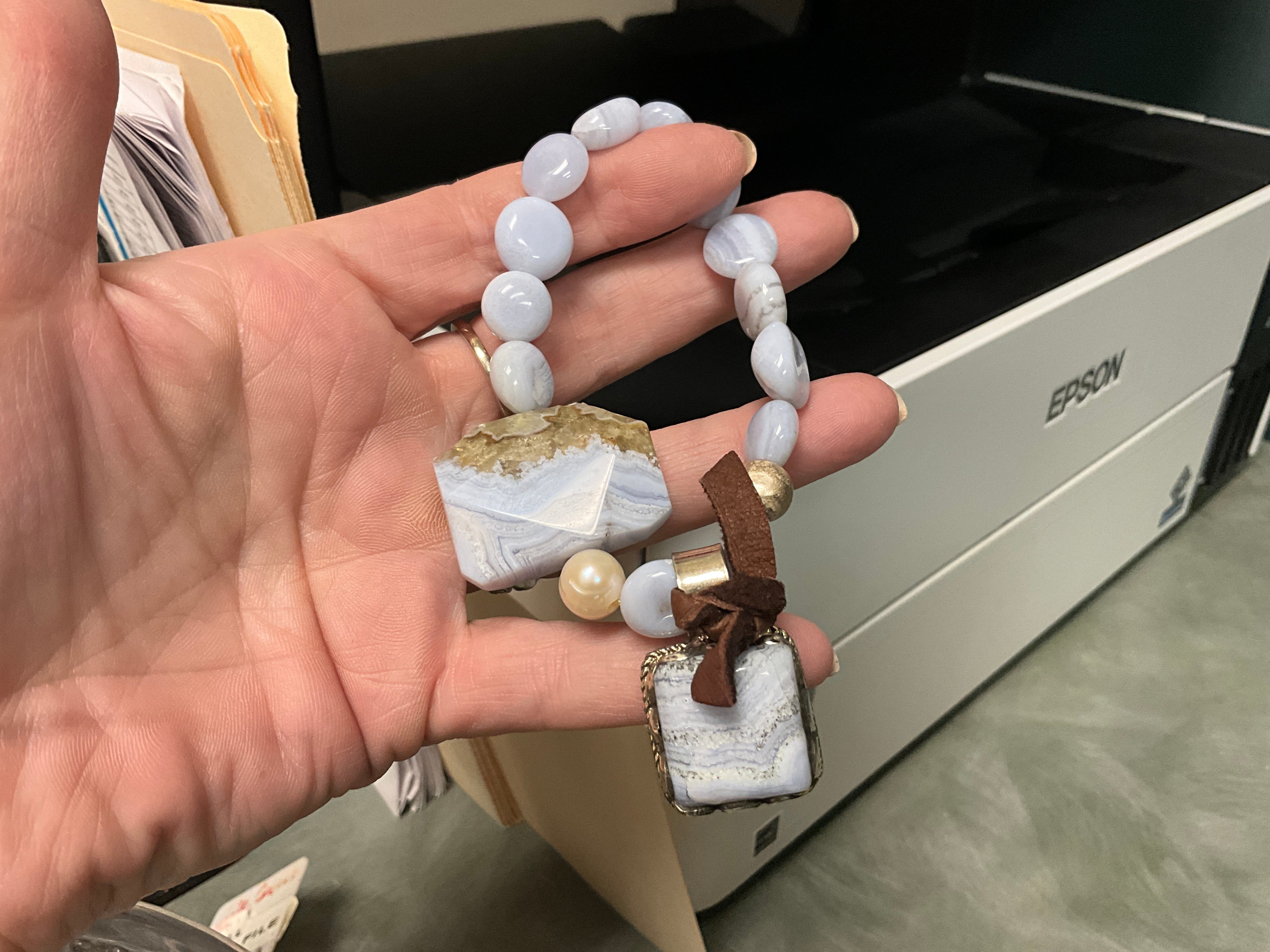 Blue Lace Agate W/Square