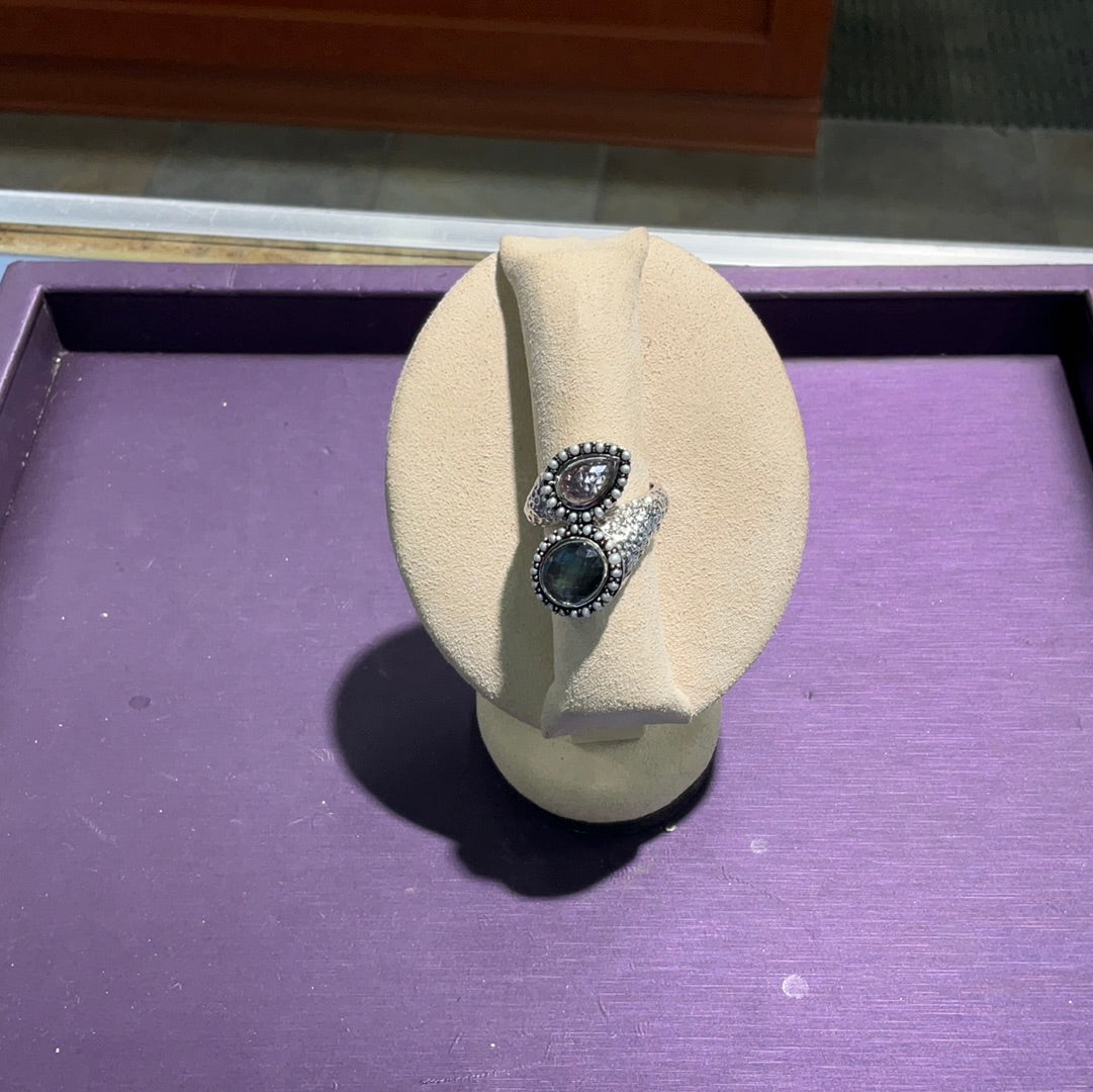 Labradorite/Amethyst Ring