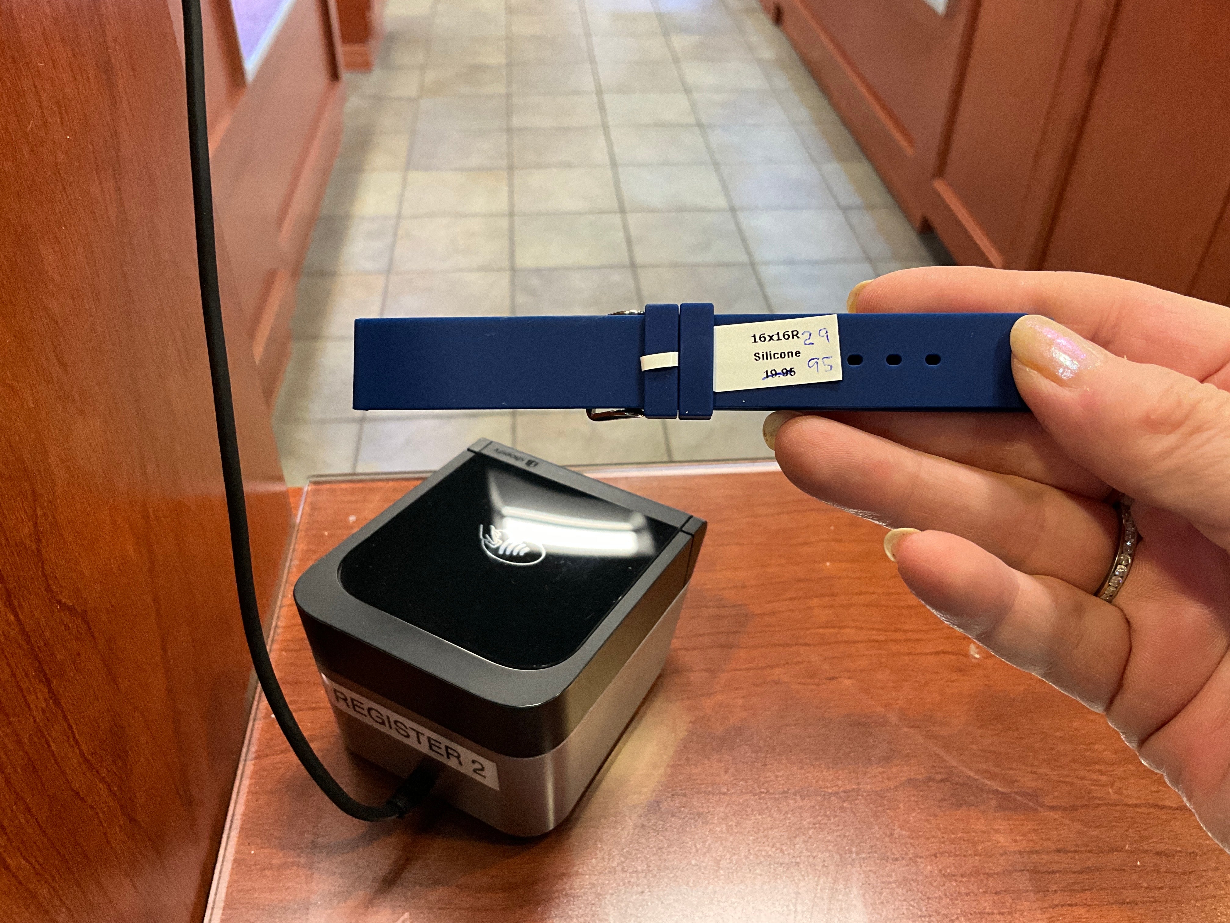 16 x 16R Blue Silicone Watch Band