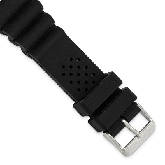 20MM Black Casio Style Silicone Rubber Band